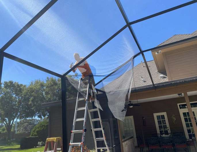 pool screen repair & rescreening
